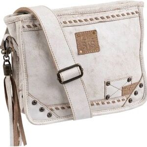 LAST CHANCE ❤️ STS Ranchwear Cremello Mae White Leather Crossbody Purse